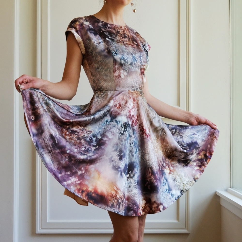 Ted Baker Skater Dress in multi color